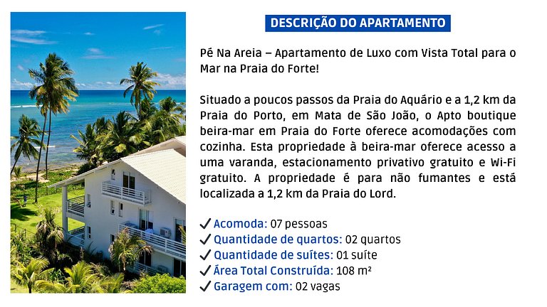 Apartamento de lujo con vistas al mar en Praia do Forte