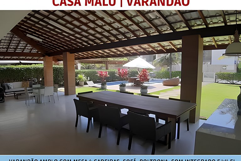 Casa 5 Suítes Guarajuba, Cond. Paraíso do Mar (50m da Praia)