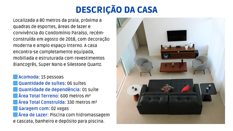 Casa 6 Suítes a 80 Metros da Praia em Guarajuba!