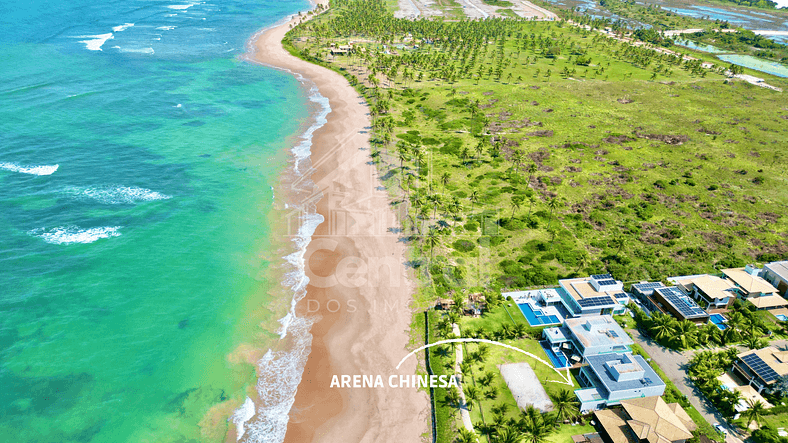 Seaside mansion (right on the sand) in Guarajuba